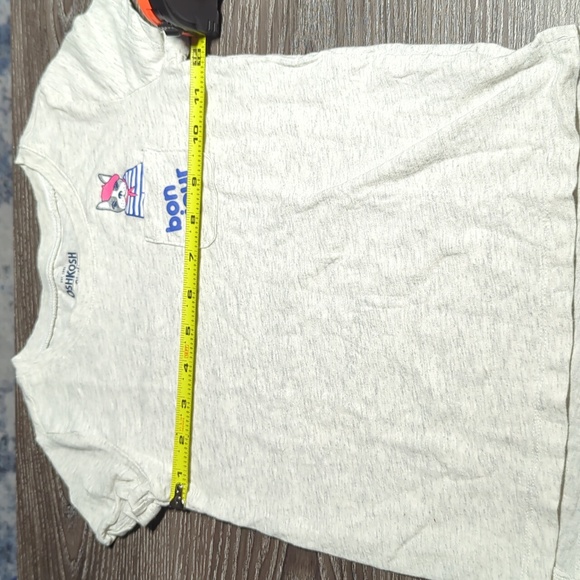 French Bulldog Oshkosh Shirt Heather Grey Girls 6/6X - Picture 3 of 12